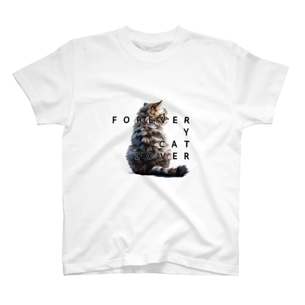 chubby the catのforever y cat lover01 スタンダードTシャツ