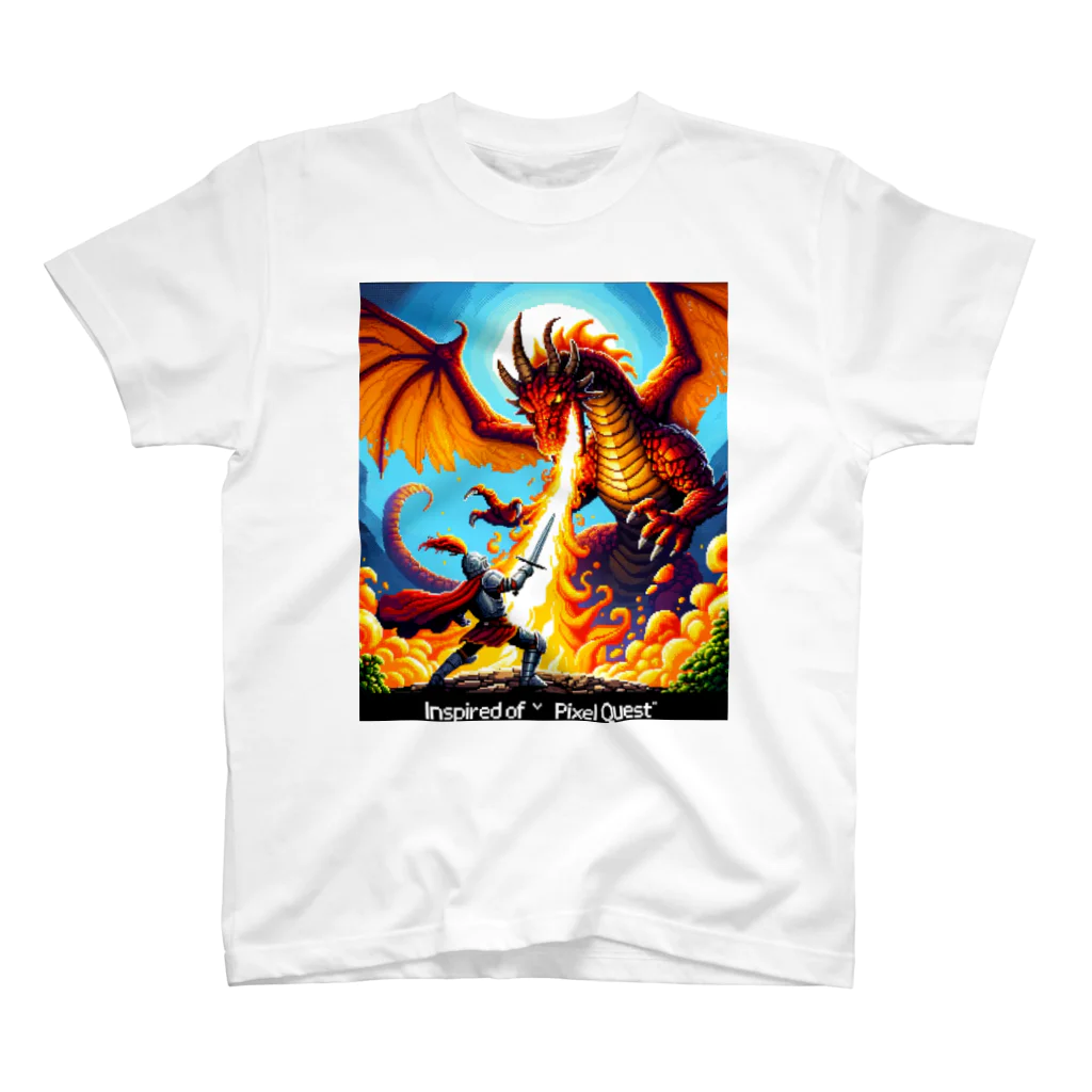 Pixel Questのドラゴンブレイズナイトティー Regular Fit T-Shirt