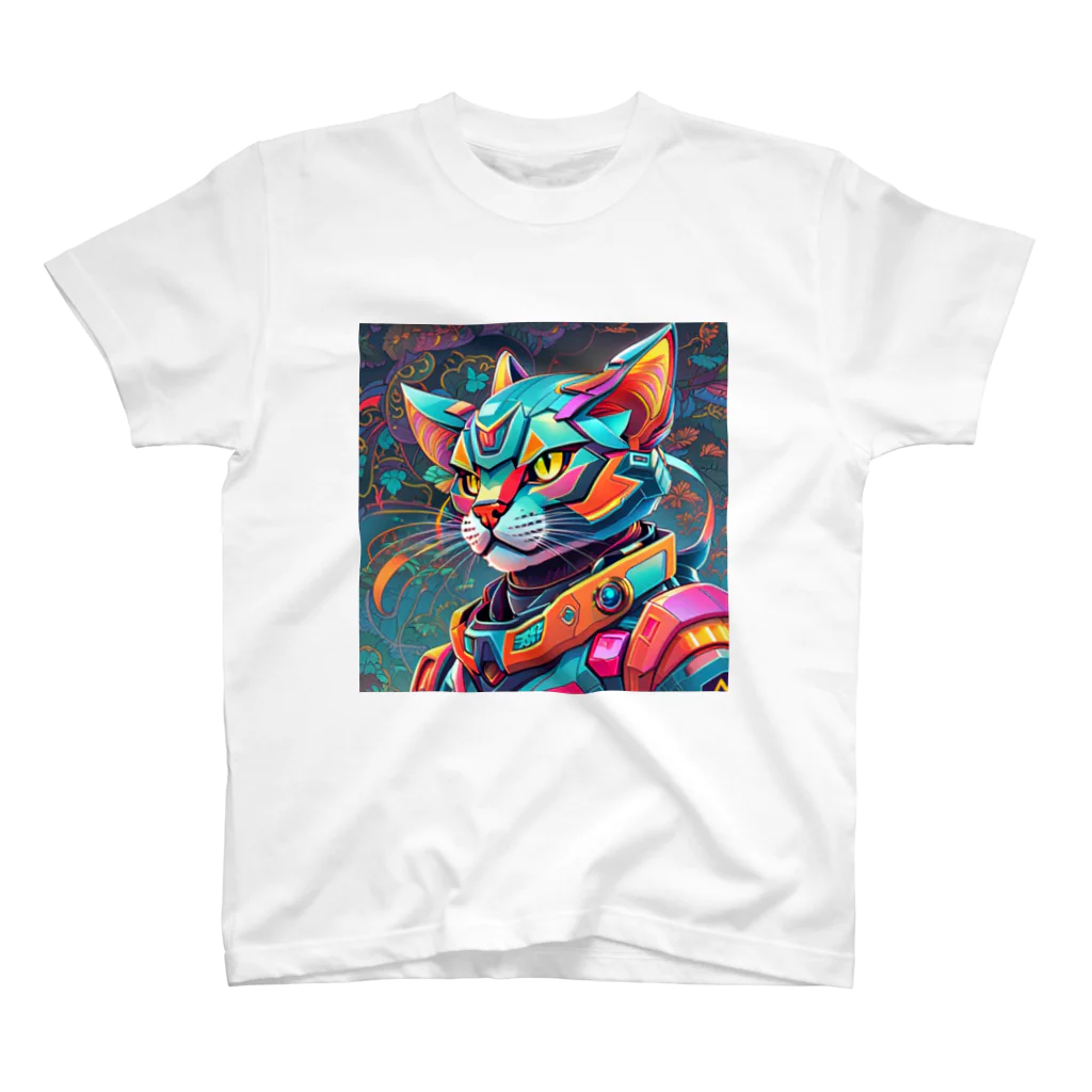 629_CAT_ARTのカラフルメカキャット Regular Fit T-Shirt