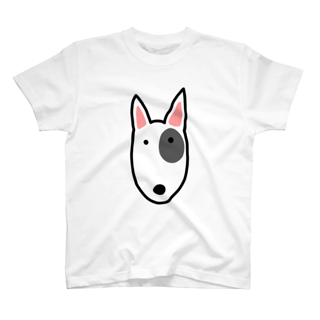 ぽぴーぴぽーのゆるい絵(ブルテリア) スタンダードTシャツ