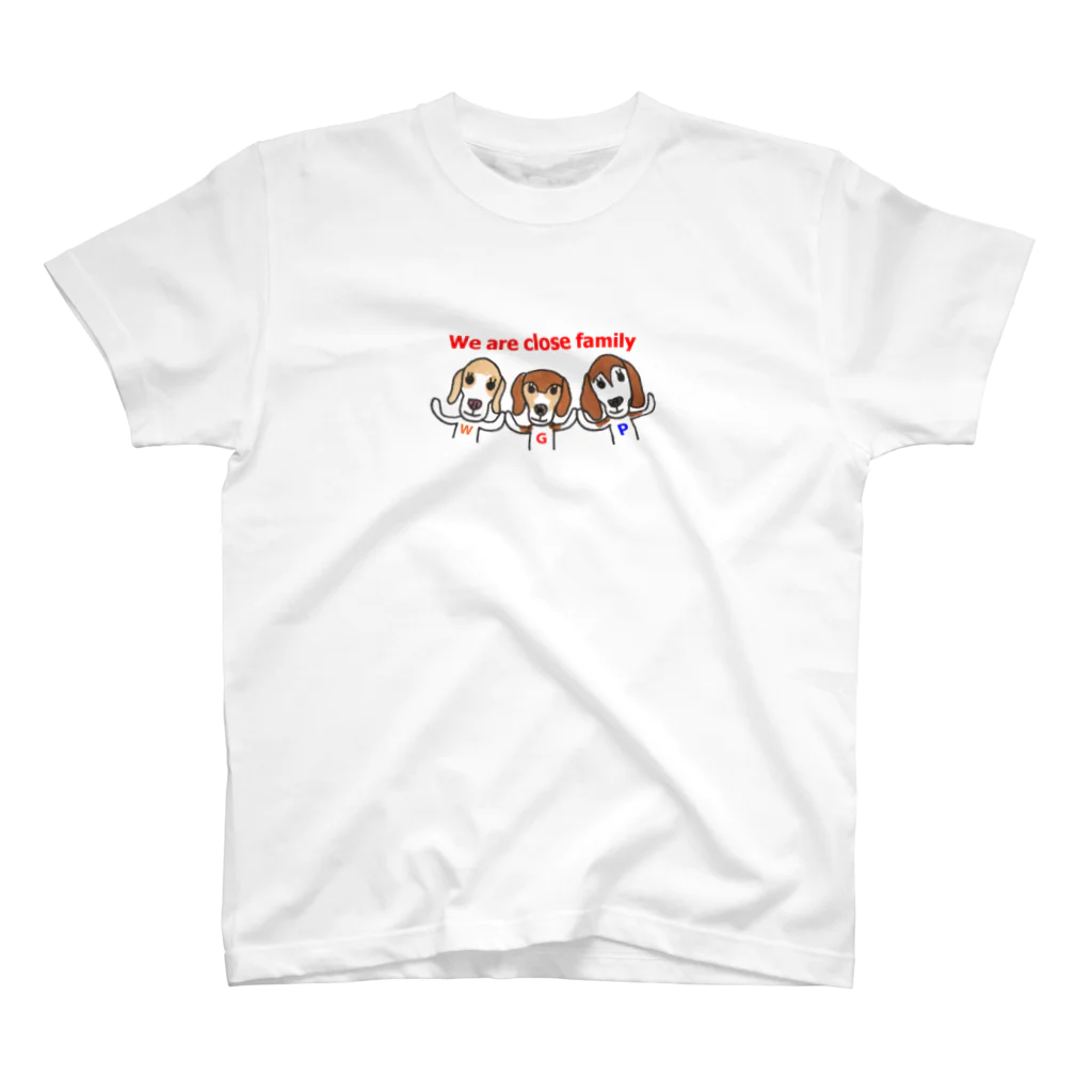 SATYの【W＆G＆P】仲良し家族BEAGLES スタンダードTシャツ