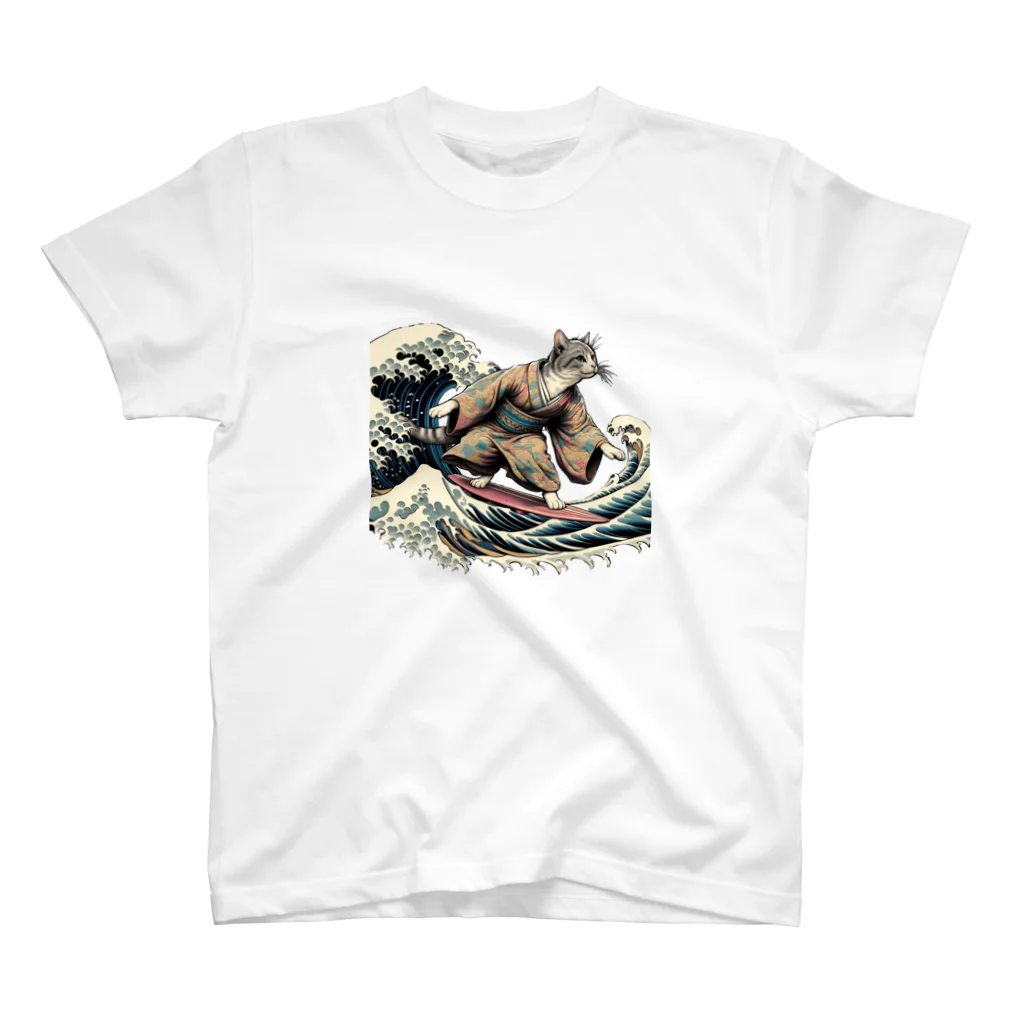 ToraJaponの猫サーフィン Regular Fit T-Shirt