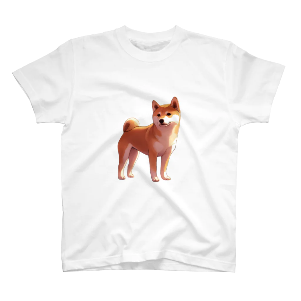 花子の庭のたそがれ柴犬 スタンダードTシャツ