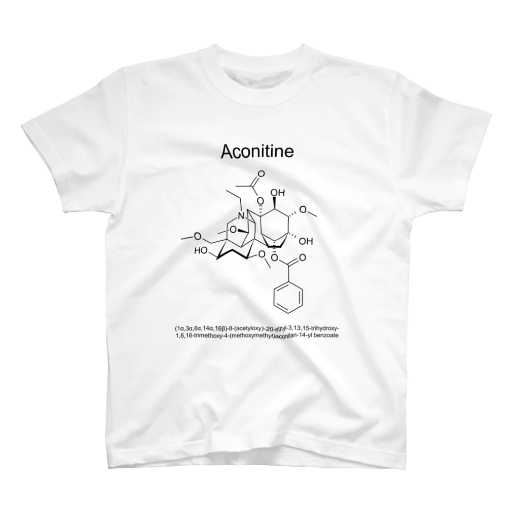 oraskyのアコニチン(Aconitine)/理系 化学 スタンダードTシャツ