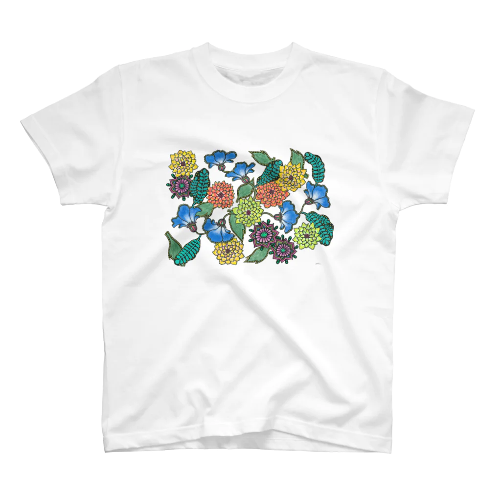 yoshiveggieのHanae Vine Flower Regular Fit T-Shirt