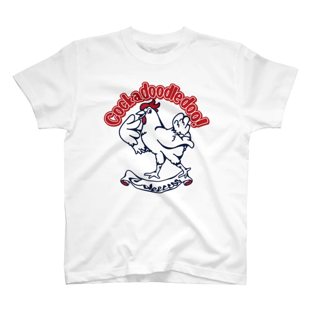 Cɐkeccooのアメリカンテイストチキン-レトロカラー スタンダードTシャツ