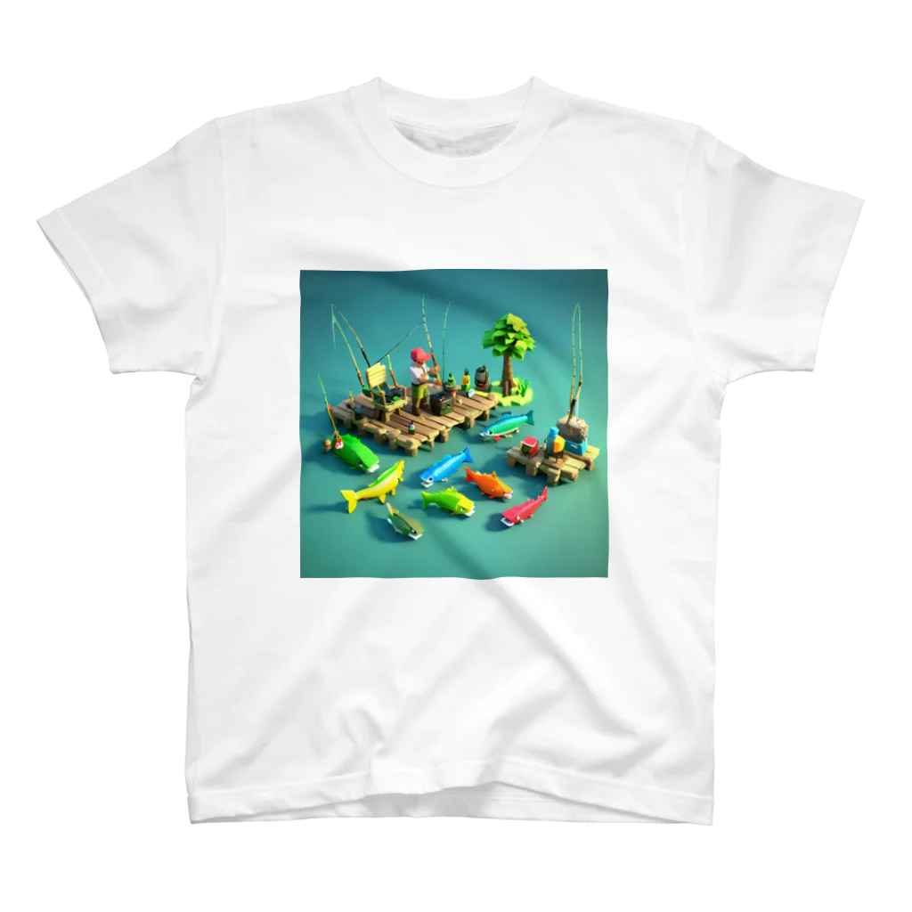 No Fishing No Life の釣り　LEGO？ スタンダードTシャツ