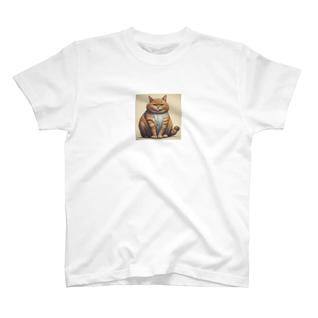 machakooのぽっちゃり猫 Regular Fit T-Shirt