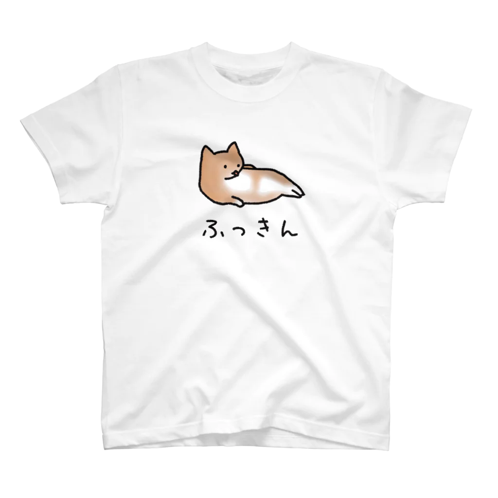 ねこなにもわからん の[筋トレ猫シリーズ]ふっきんねこちゃん[茶白猫] Regular Fit T-Shirt