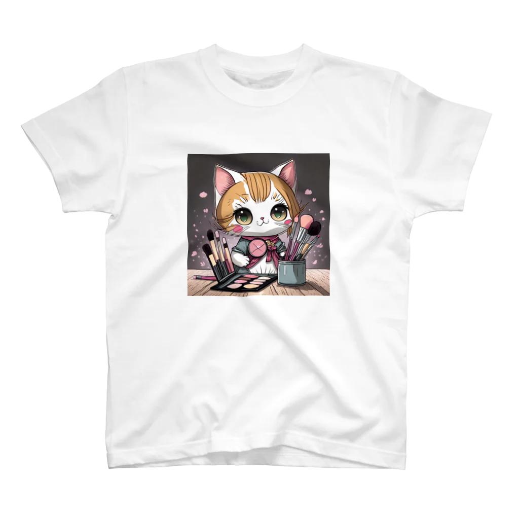 acisoneartの猫のメイクアップアーティスト Regular Fit T-Shirt