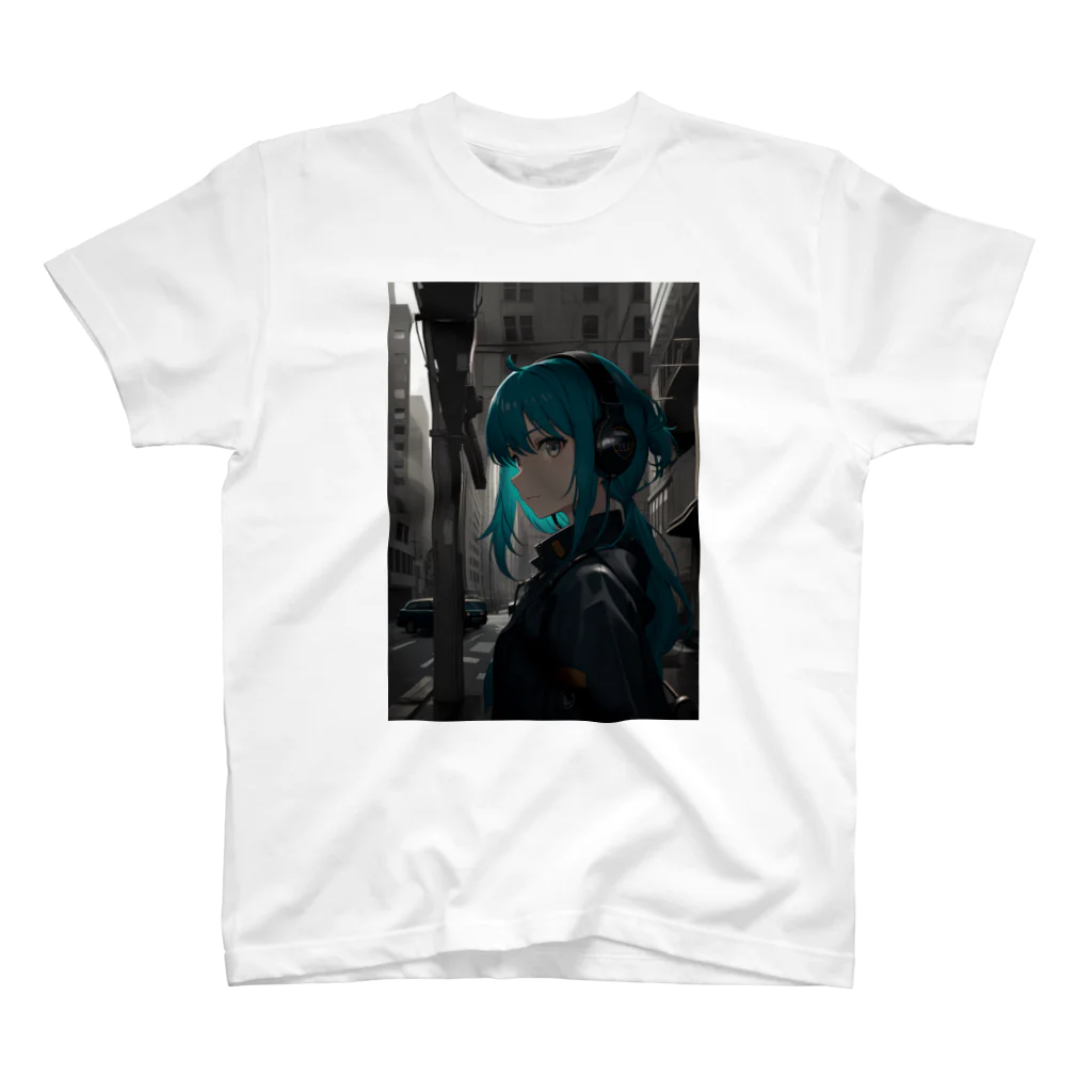 KVS-designersのSideHeadPhonesGirl#01 スタンダードTシャツ