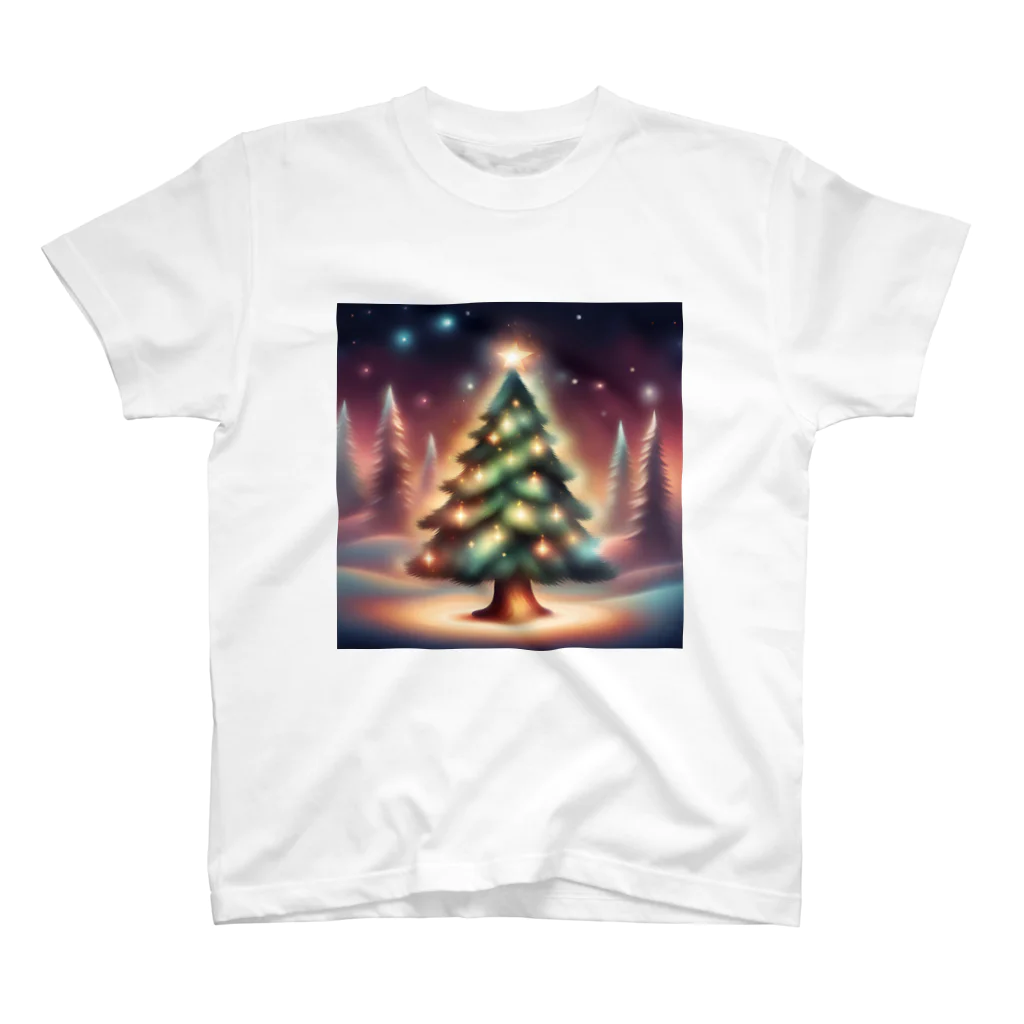 こまさんの幻想的なクリスマスツリー スタンダードTシャツ