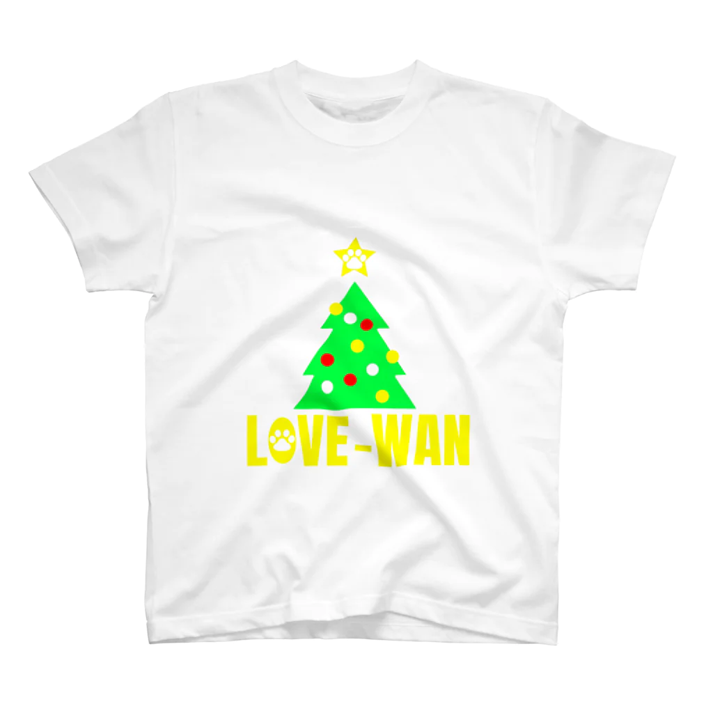 WAN-ONE Style shopのLOVE-WAN クリスマスツリー Regular Fit T-Shirt