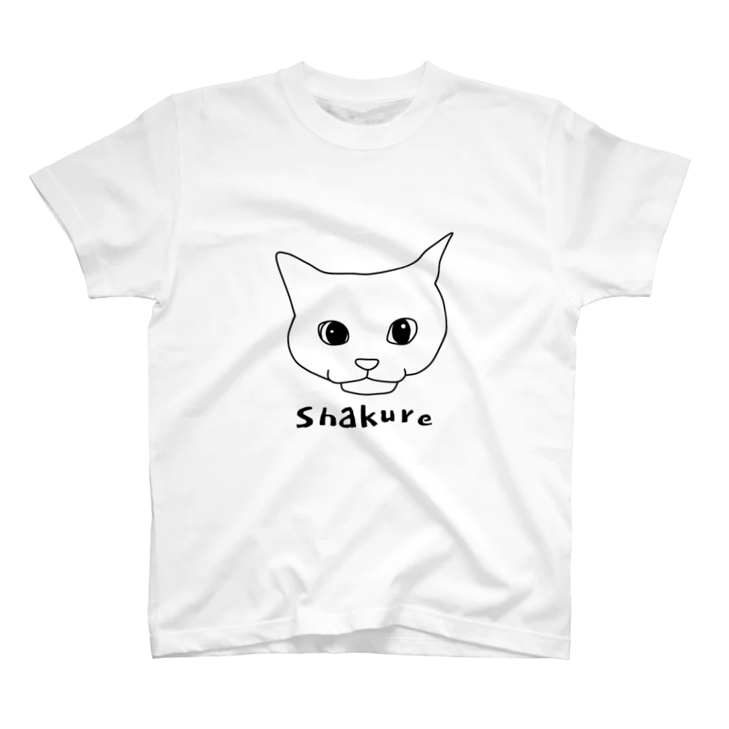 MiMoZa@猫好きのしゃくれ スタンダードTシャツ