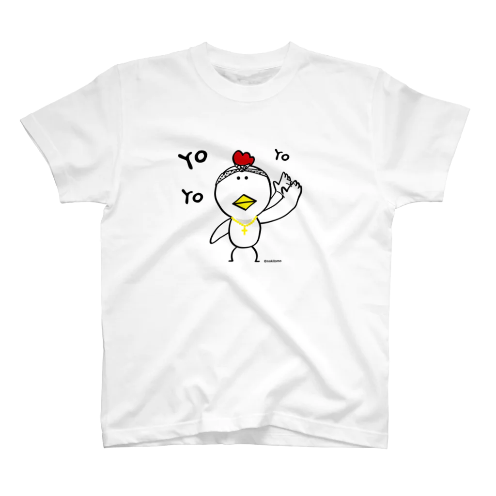 さきとものお店のにわ とり男【Yo】 スタンダードTシャツ