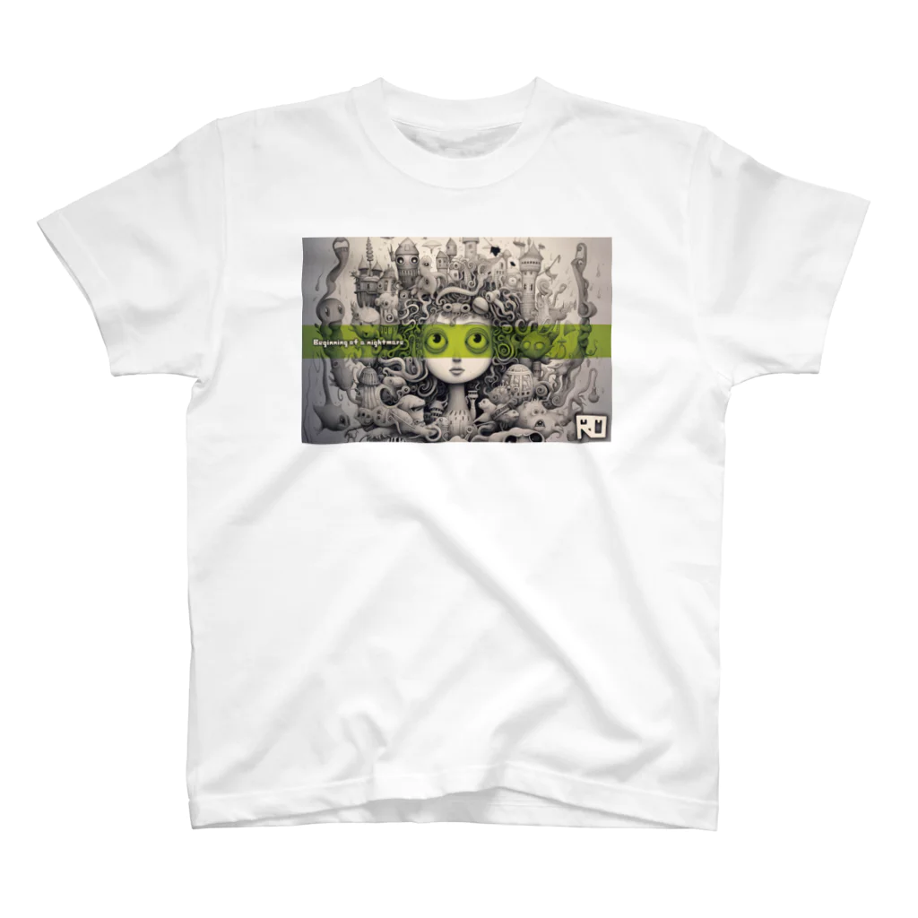 ROのBeginning of a nightmare 2 (Green Line) Regular Fit T-Shirt