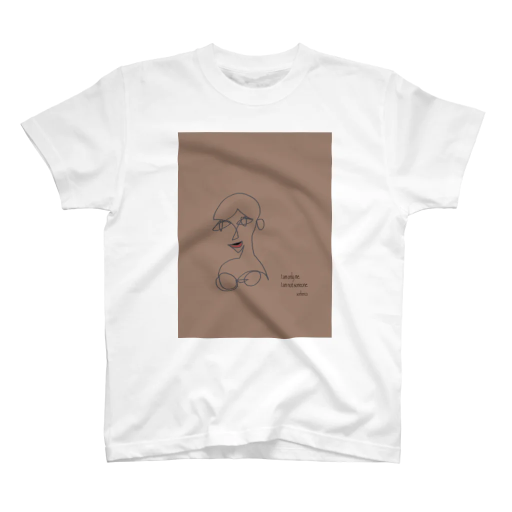 sorbericaの一筆書きビキニの女性 スタンダードTシャツ