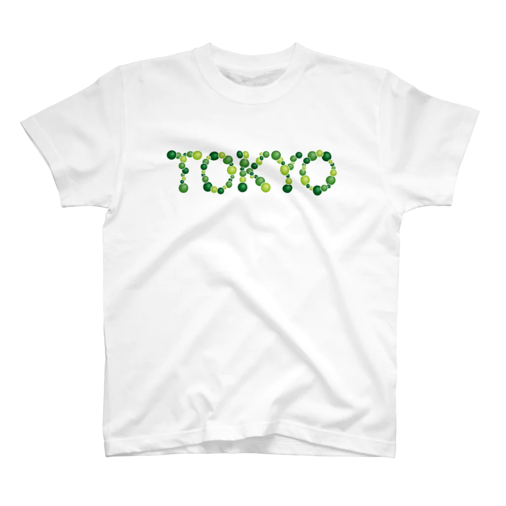 junichi-goodsのバルーン文字「TOKYO」（緑色系） Regular Fit T-Shirt