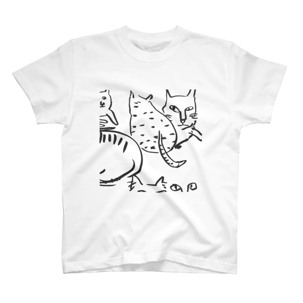 Wanimarixxの墨ねこ スタンダードTシャツ