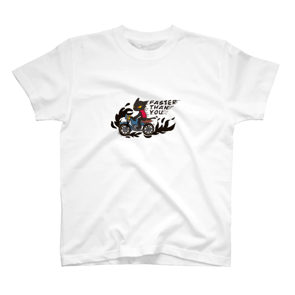 77Artcoのcafe racer cat Regular Fit T-Shirt