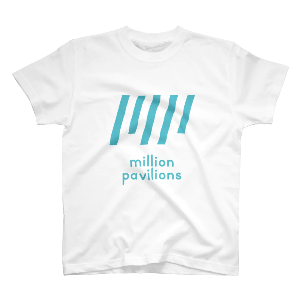 MillionPavilionsRecordsのMPRロゴ（ブルー） スタンダードTシャツ