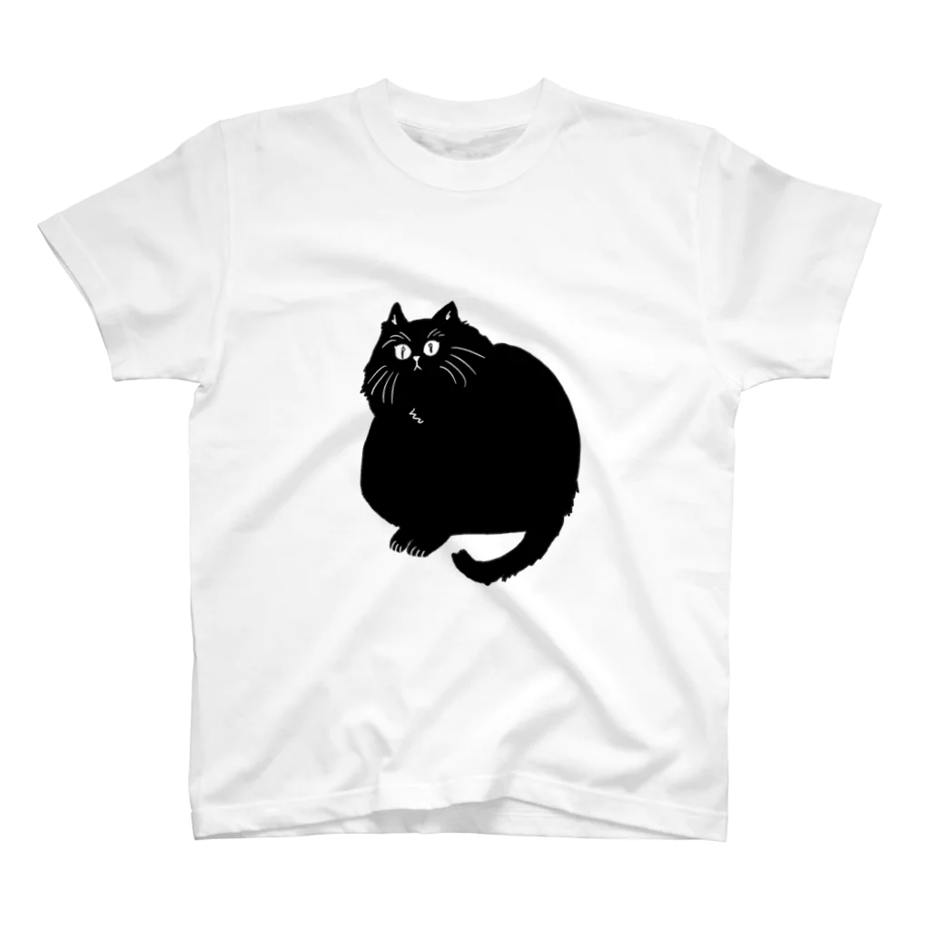 Umematsuのたたずむ黒猫 スタンダードTシャツ