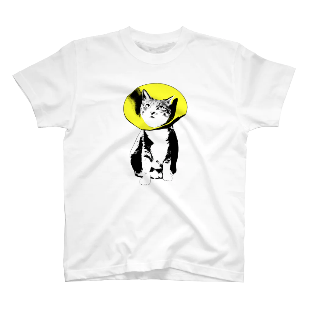 モアクリのフラワーキャット（イエロー） スタンダードTシャツ