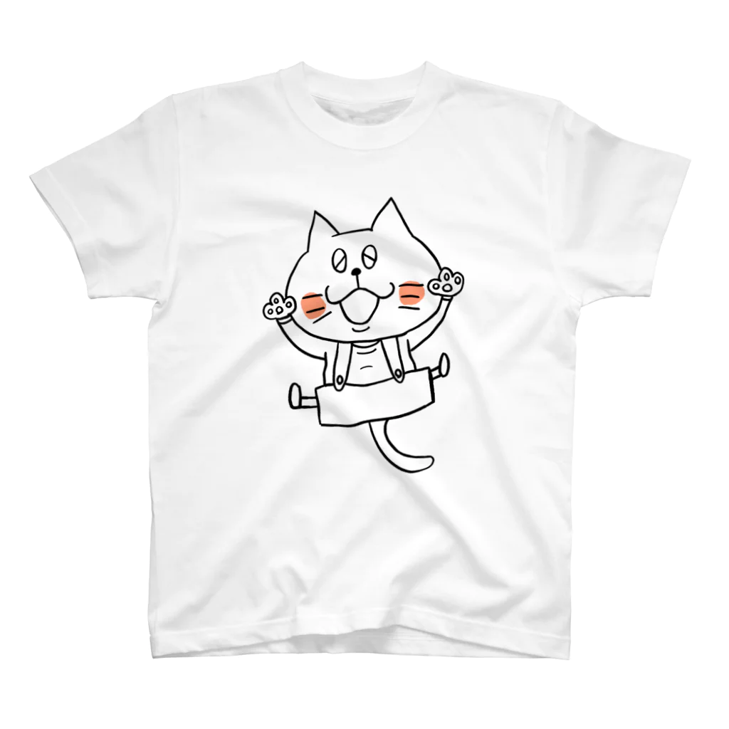 猫沢商店の猫のボン太グッズ（黒線） Regular Fit T-Shirt