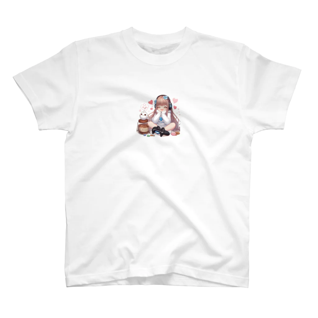 luckyTigerのゲーム女子 Regular Fit T-Shirt