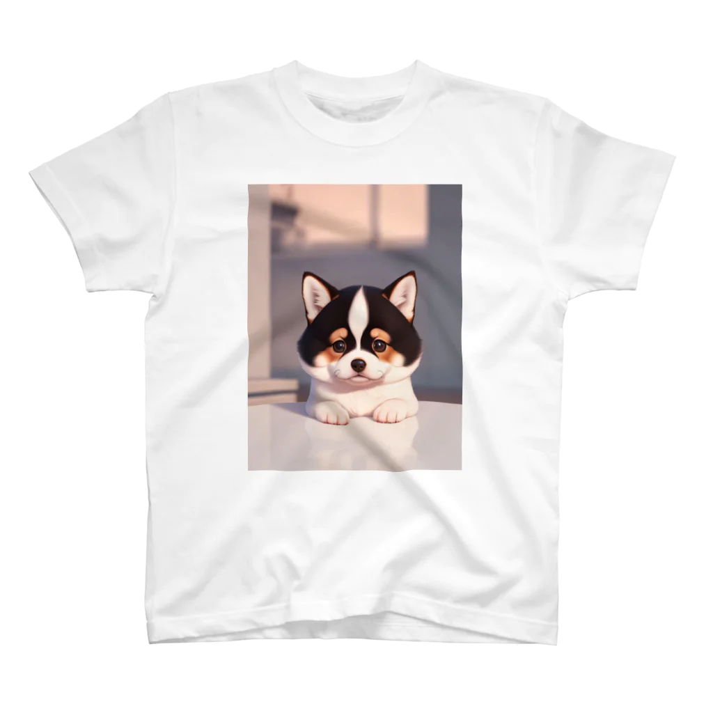 かわいい女の子とシュールな絵の子猫なしばちゃん Regular Fit T-Shirt