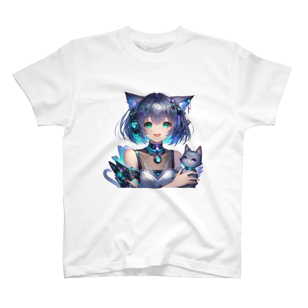 カメ・ロマンの未来の猫耳少女『ピク』 Regular Fit T-Shirt