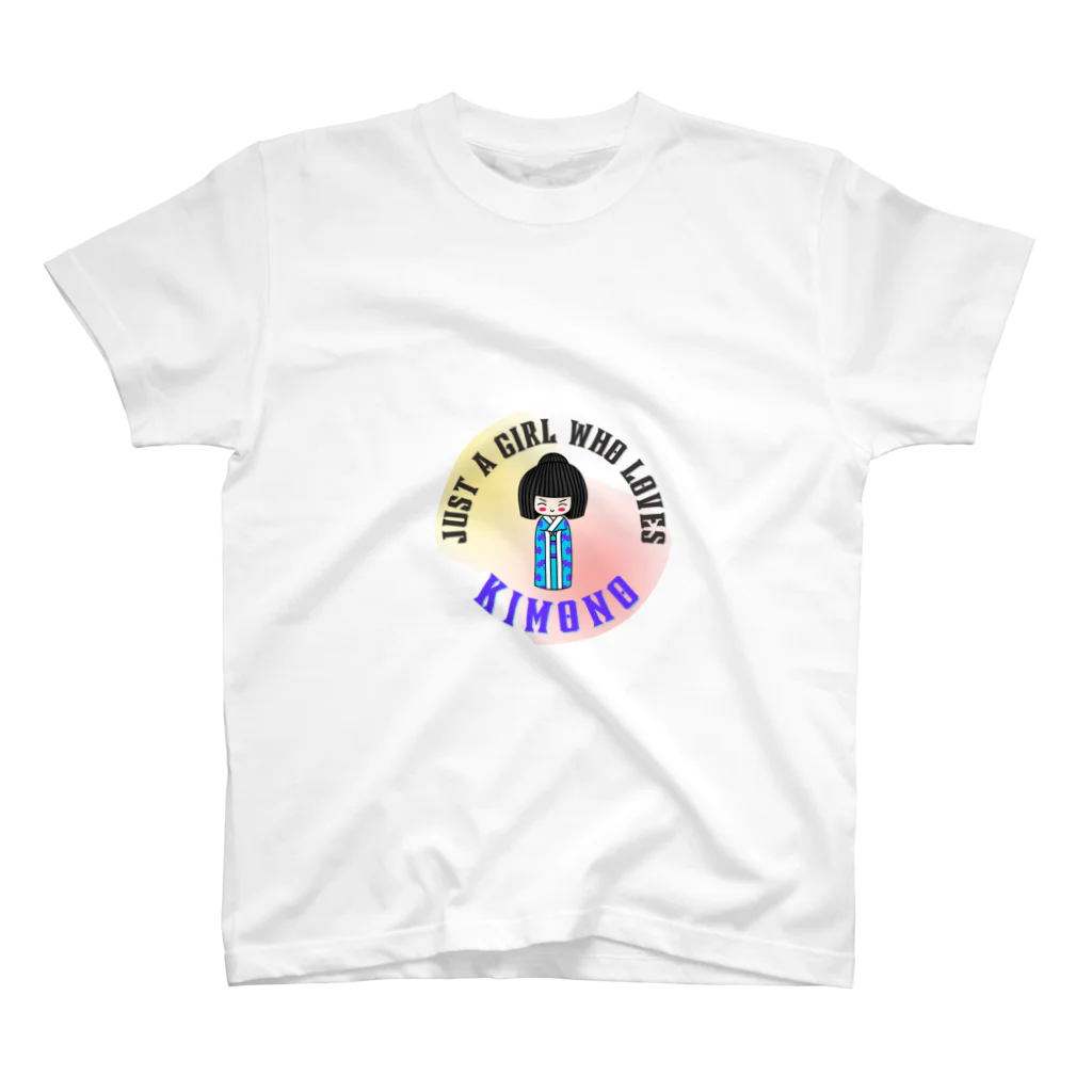 ポンキチはうすの着物大好き女の子 Regular Fit T-Shirt