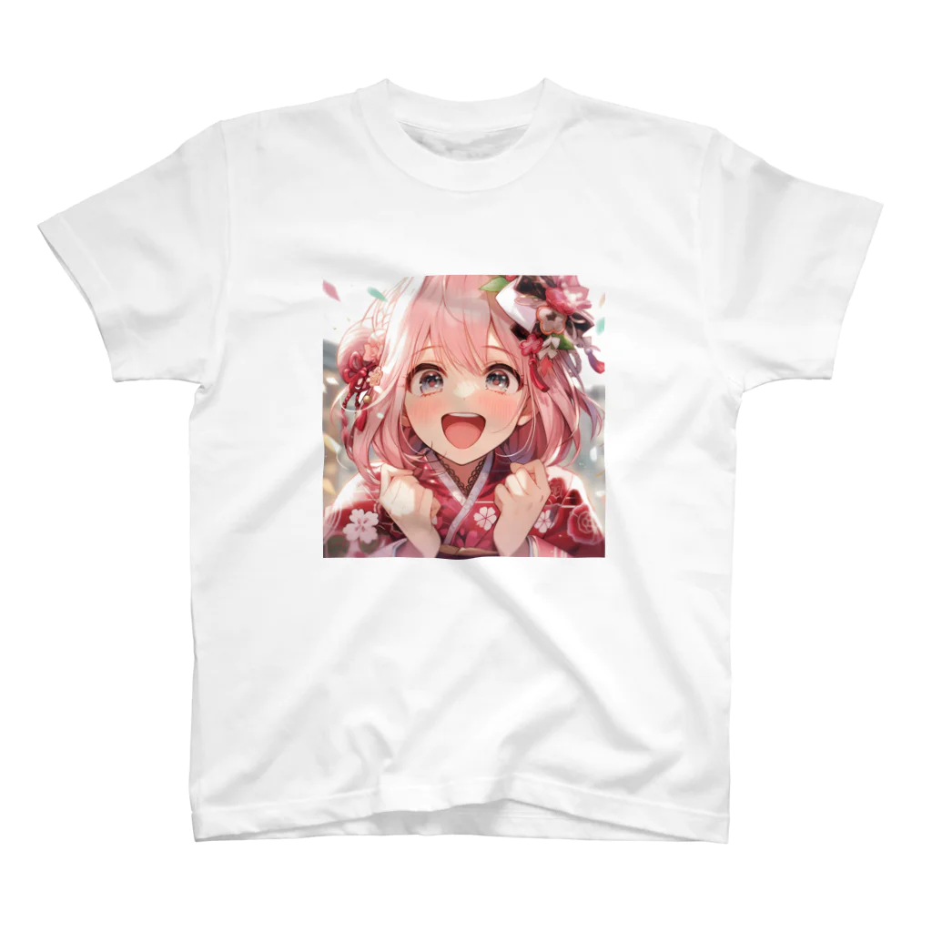 ぶーたんの振袖の花咲く瞬間 スタンダードTシャツ