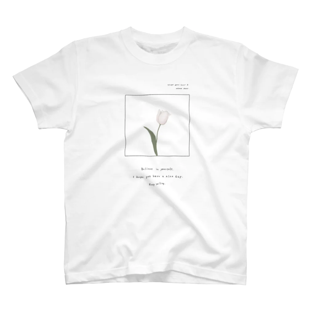 rilybiiのPowderpink tulip , Logoflame . スタンダードTシャツ
