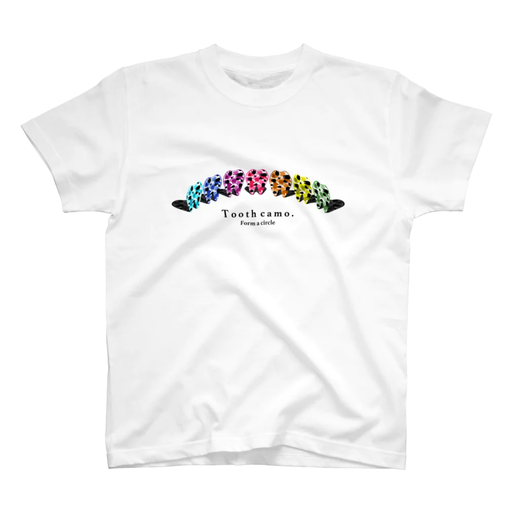 KAAK studioのTooth camo円陣・両面印刷 スタンダードTシャツ