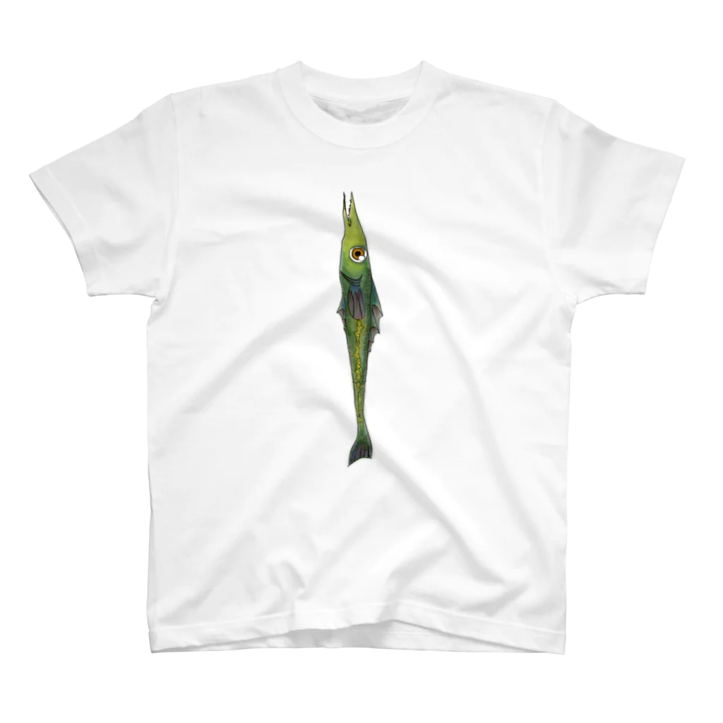 samakatanの細長い魚を縦に Regular Fit T-Shirt