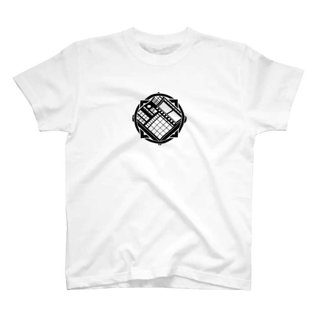 topstlikaのワンポイント家紋（指太鼓） スタンダードTシャツ