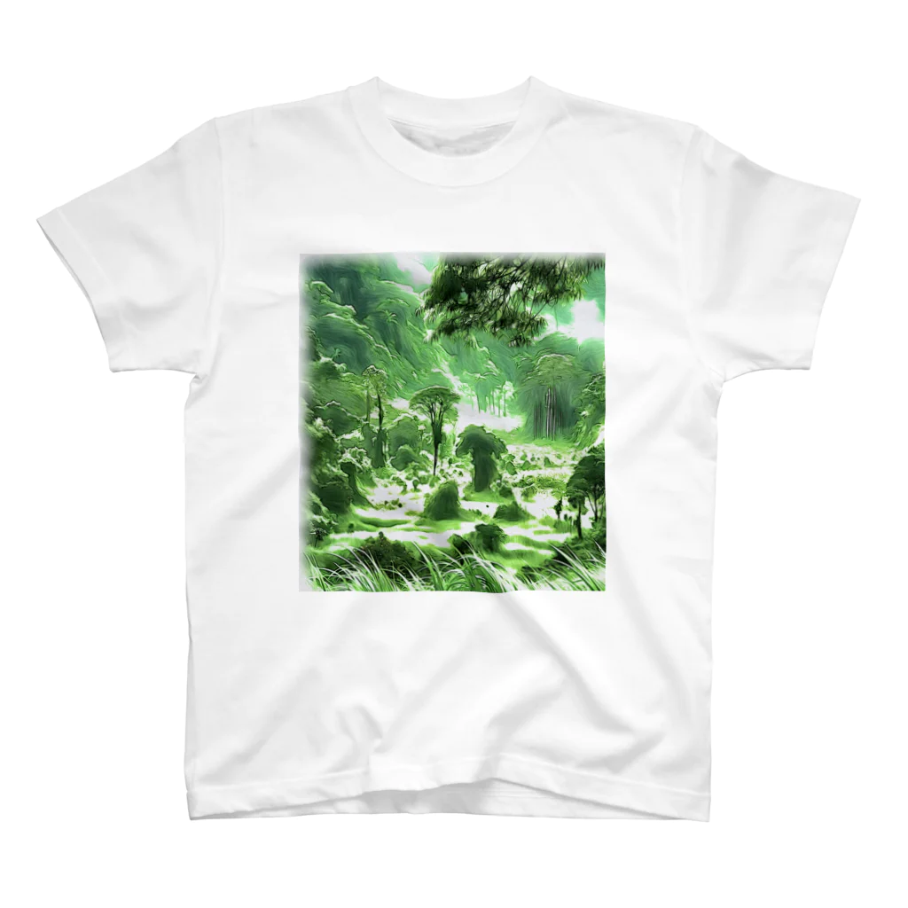 グリーンハーモニーの豊かな緑の風景 スタンダードTシャツ
