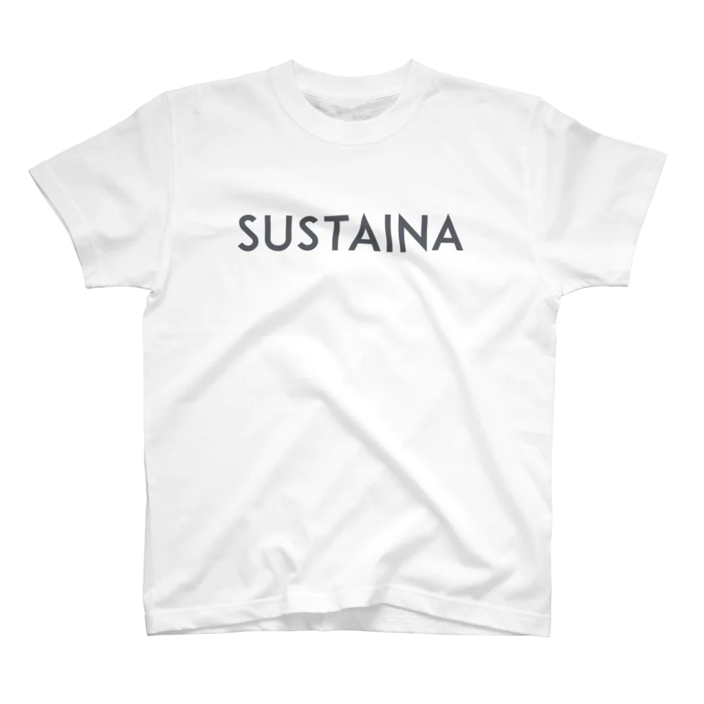 Sustaina ShopのSUSTAINA（ロゴなしグレー文字） スタンダードTシャツ