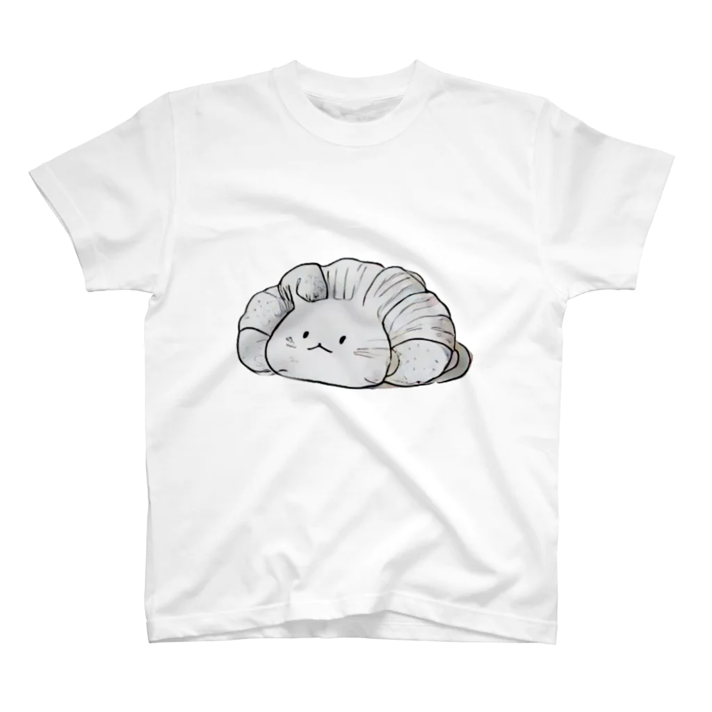 姫とすずり。のクロワッサンねこ スタンダードTシャツ