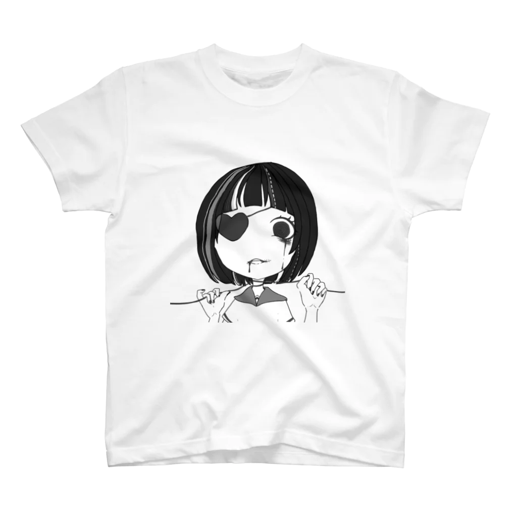 青いぱんだの首絞めぼぶちゃん スタンダードTシャツ