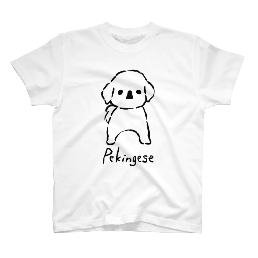 シロノの犬っ子ペロ（黒） スタンダードTシャツ