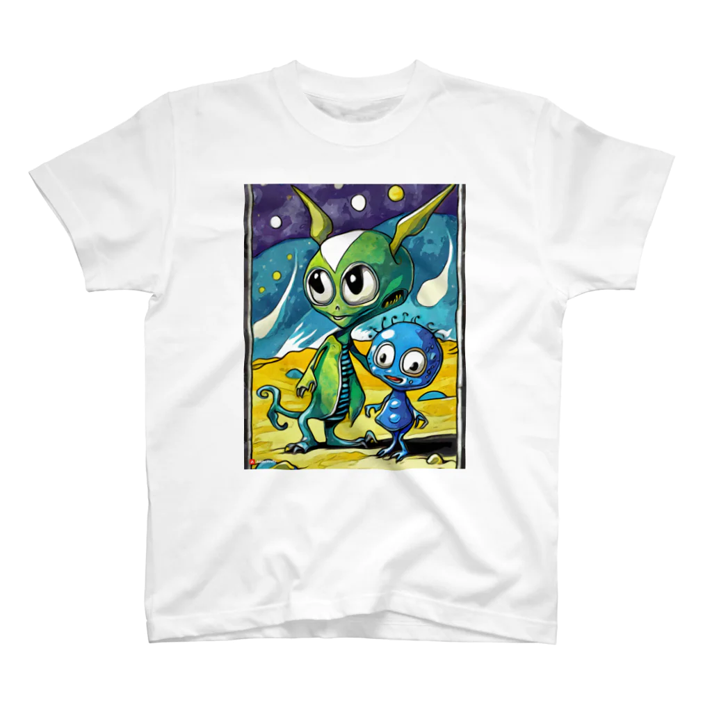 Paonのズーの可愛い宇宙人 スタンダードTシャツ