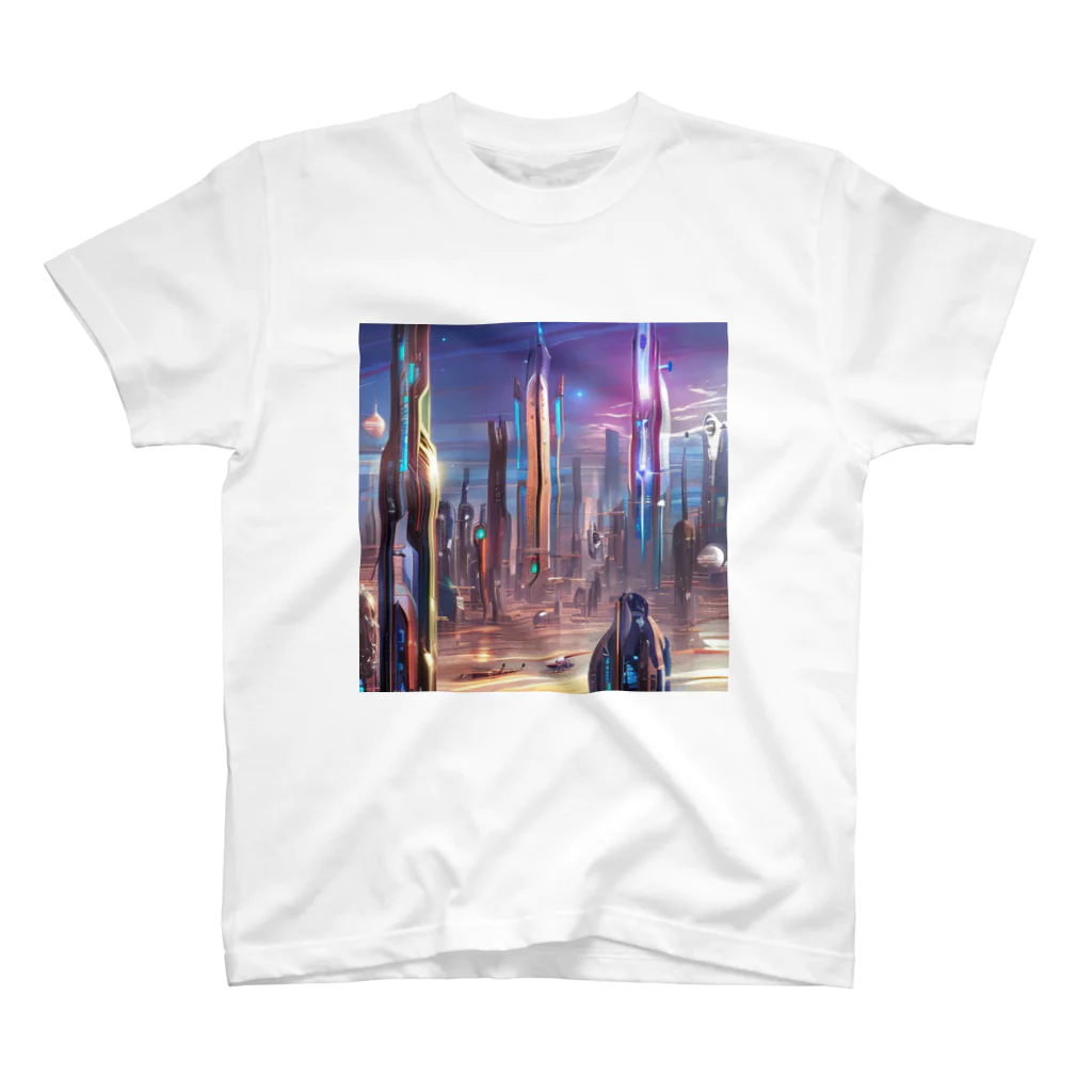 雑貨屋ちぃずの近未来の風景 スタンダードTシャツ