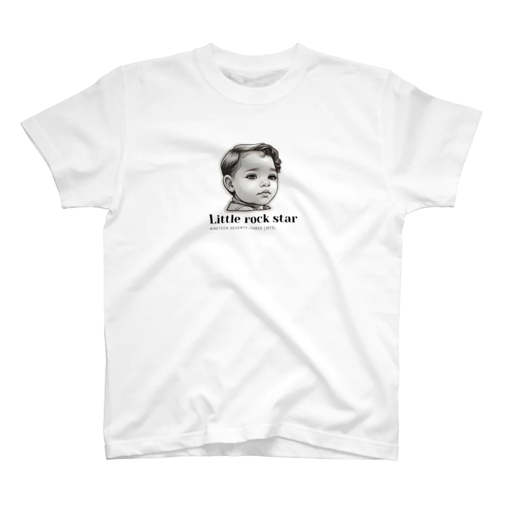 ファンシーTシャツ屋のレトロロックンロール・ベビー「Little rock star」 スタンダードTシャツ