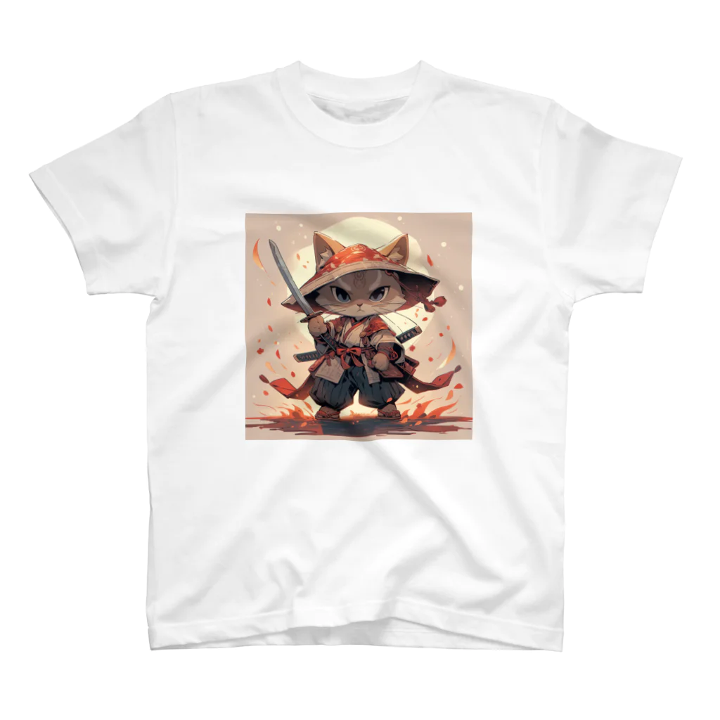 luckycongochanのNeko Samurai Regular Fit T-Shirt
