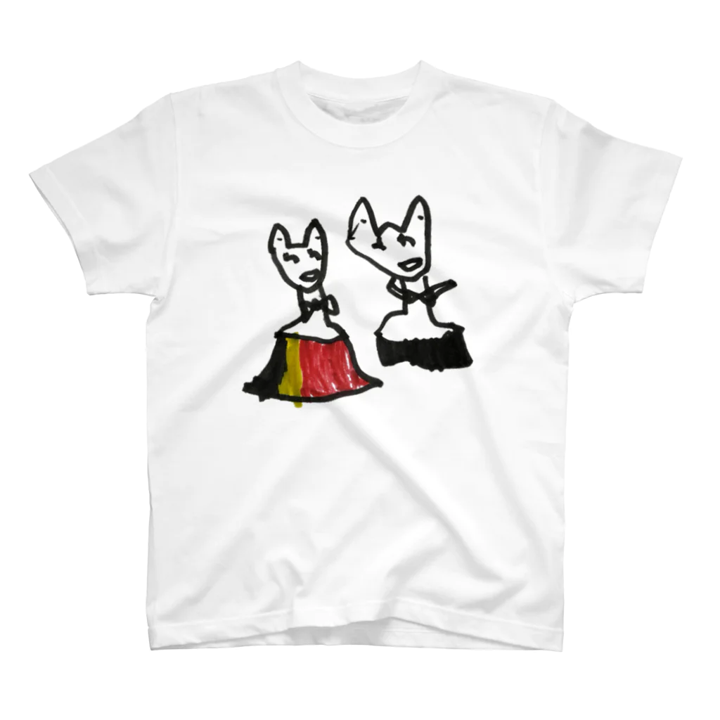 BWfamilyのおやまのきつねのおんなのこ スタンダードTシャツ