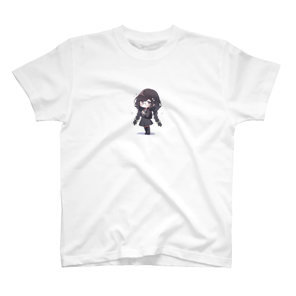 かわいい女の子とシュールな絵の地味子 Regular Fit T-Shirt