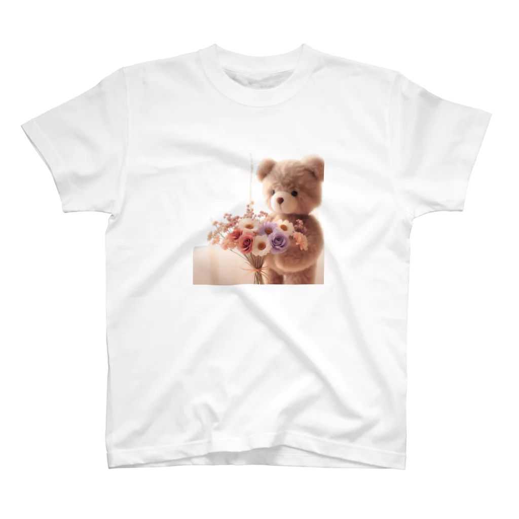 星パンダショップのはなとくま　～flower and bear～ スタンダードTシャツ