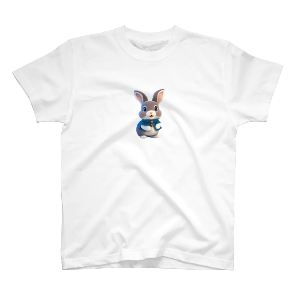 ぱんだまんの３Dウサギ スタンダードTシャツ